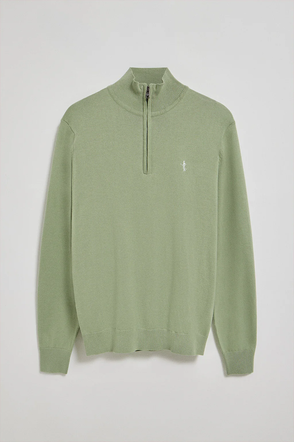 Jersey verde jade con cremallera y bordado Rigby Best - Image 6