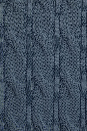 Jersey azul denim de punto trenzado y logo Rigby Go - Image 10