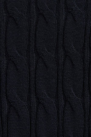 Jersey azul marino de punto trenzado y logo Rigby Go - Image 11