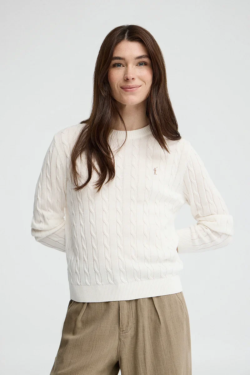 Jersey color crudo trenzado con bordado Rigby Go