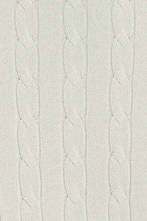Jersey beige de punto trenzado de cuello redondo y bordado Rigby Go - Image 10
