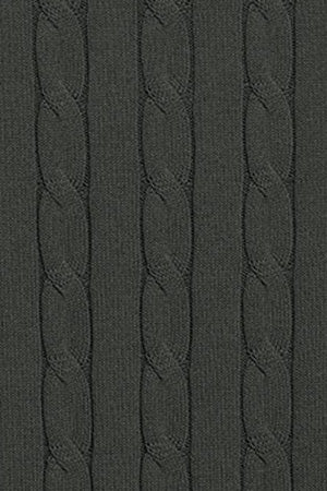 Jersey gris piedra de punto trenzado de cuello redondo y bordado Rigby Go - Image 8