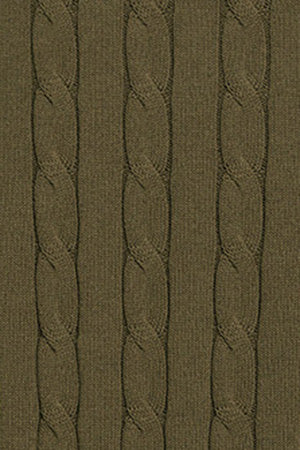 Jersey verde claro de punto trenzado de cuello redondo y bordado Rigby Go - Image 9