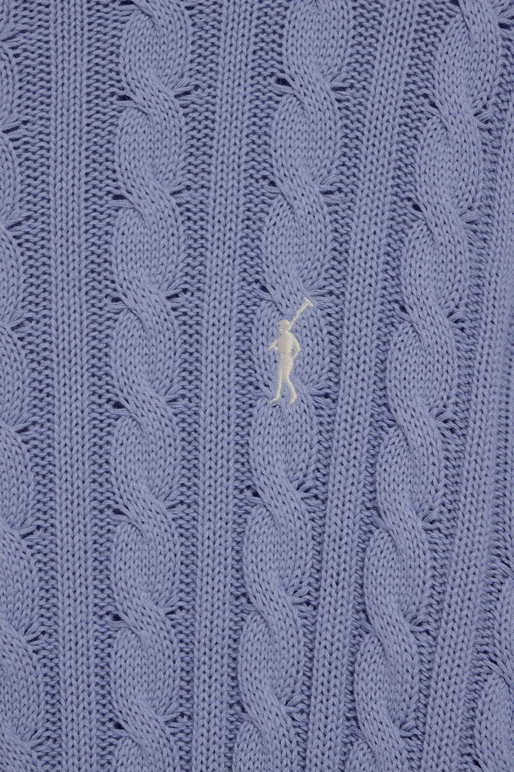 Jersey azul trenzado de cuello redondo y bordado Rigby Go - Image 6