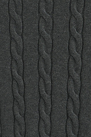 Jersey gris oscuro vigoré de punto trenzado y mezcla de lana con bordado Rigby Go - Image 9