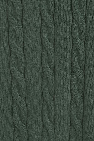 Jersey verde lodo de punto trenzado y mezcla de lana con bordado Rigby Go - Image 9