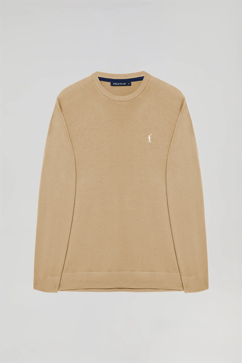 Jersey básico de cuello redondo color camel con logo Rigby Go - Image 9