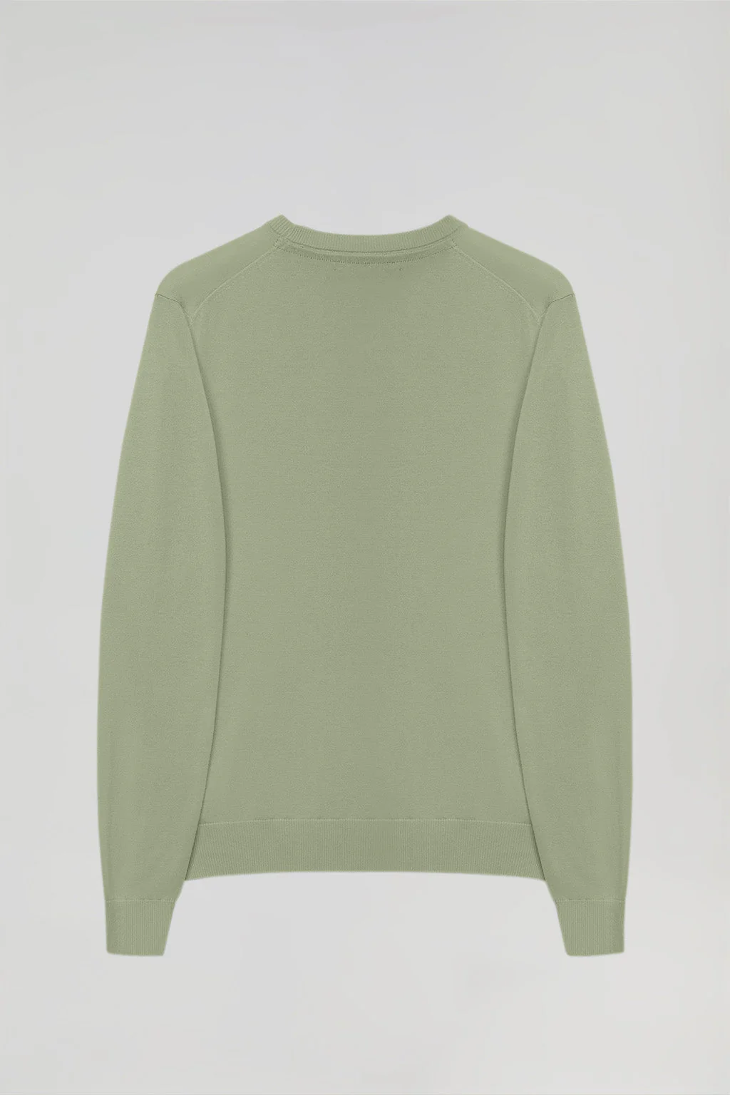 Jersey básico de cuello de pico verde jade con logo Rigby Go - Image 8