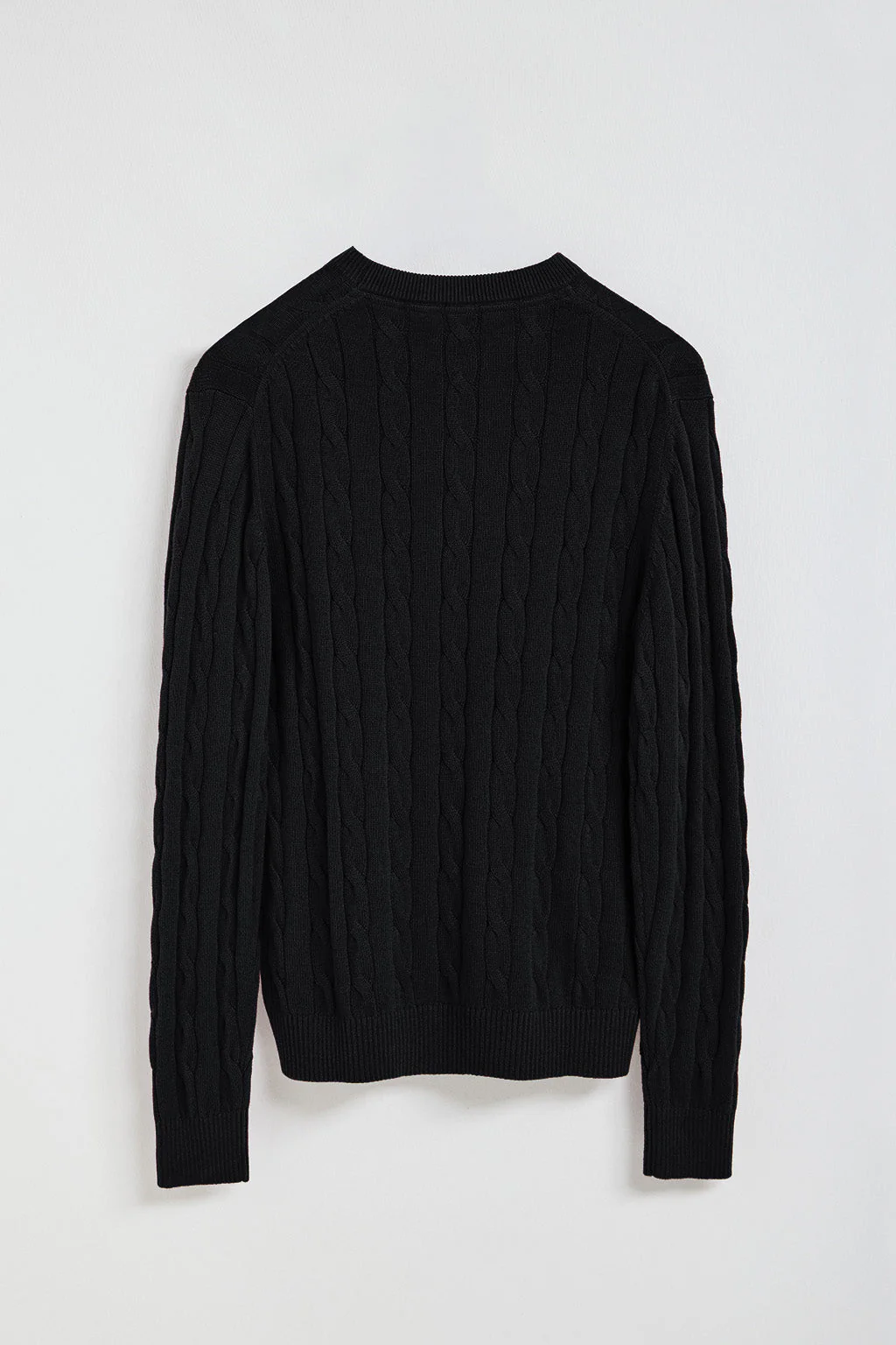 Jersey de punto trenzado negro con logo Rigby Go - Image 7