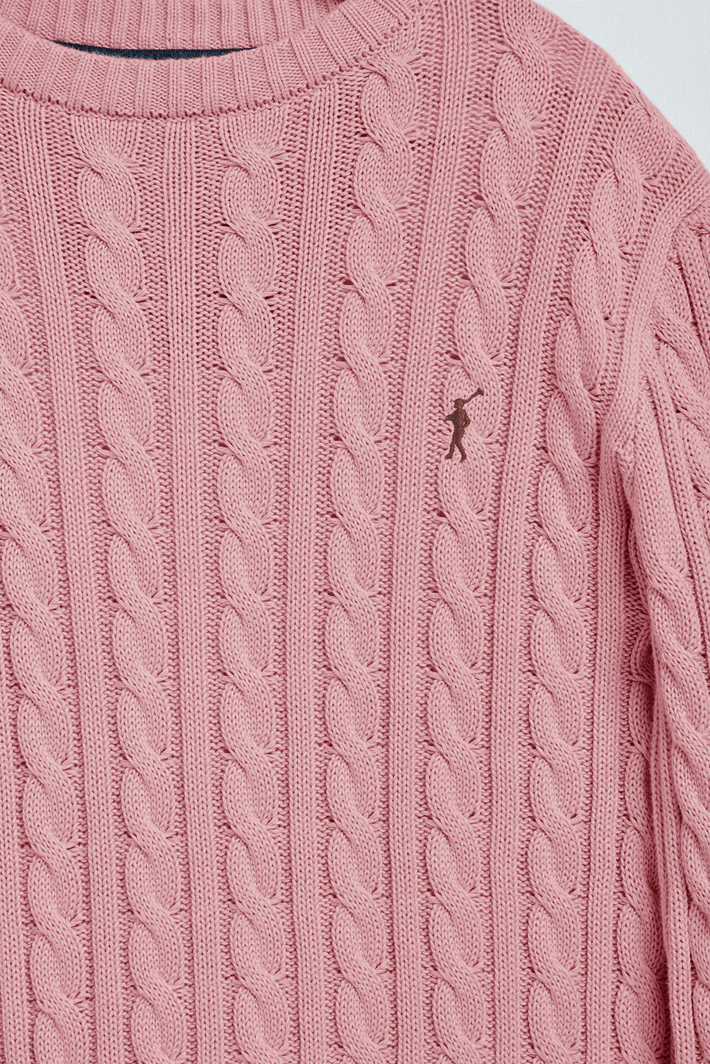 Jersey trenzado color rosa con logo bordado Rigby Go - Image 10