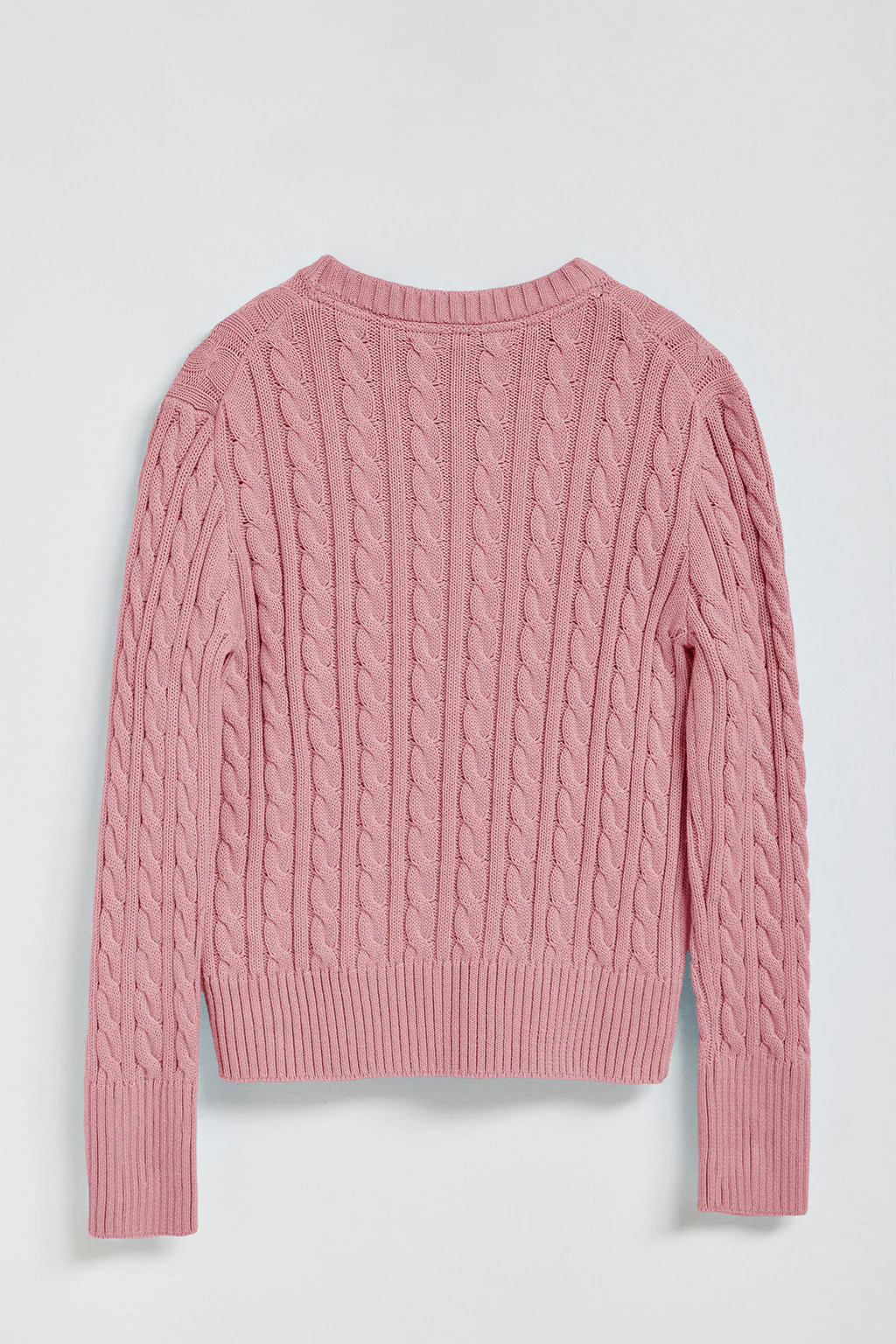Jersey trenzado color rosa con logo bordado Rigby Go - Image 9