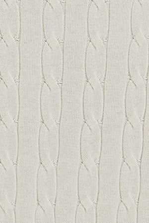 Jersey beige trenzado de manga corta con logo bordado - Image 9