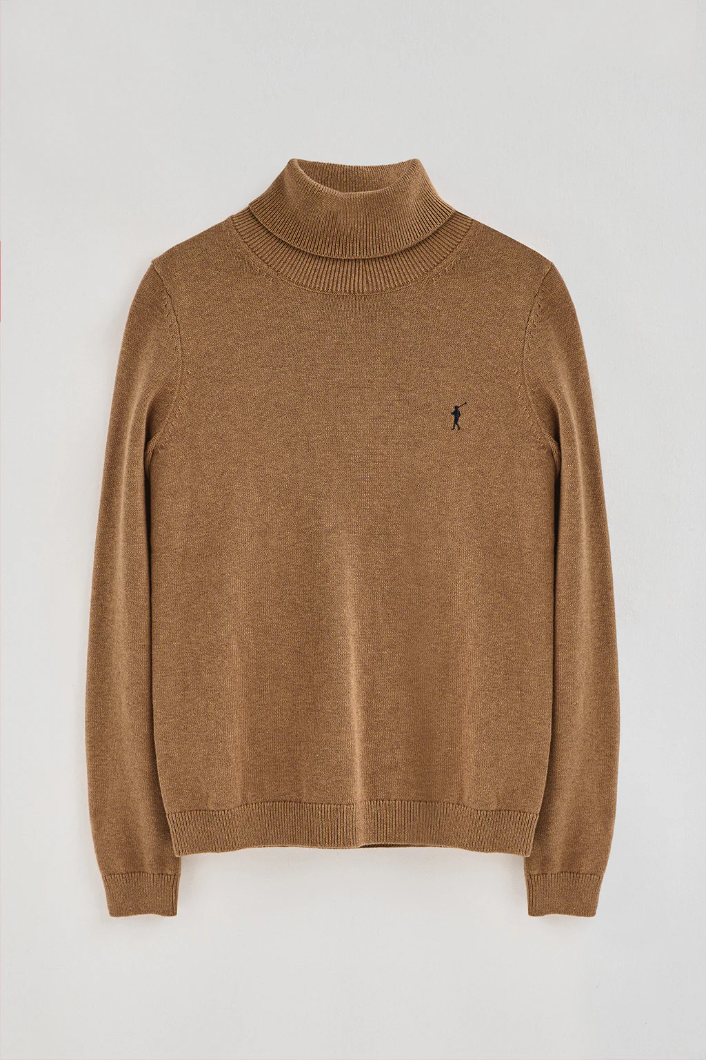 Jersey camel vigoré de mezcla lana con cuello vuelto y bordado Rigby Go - Image 8
