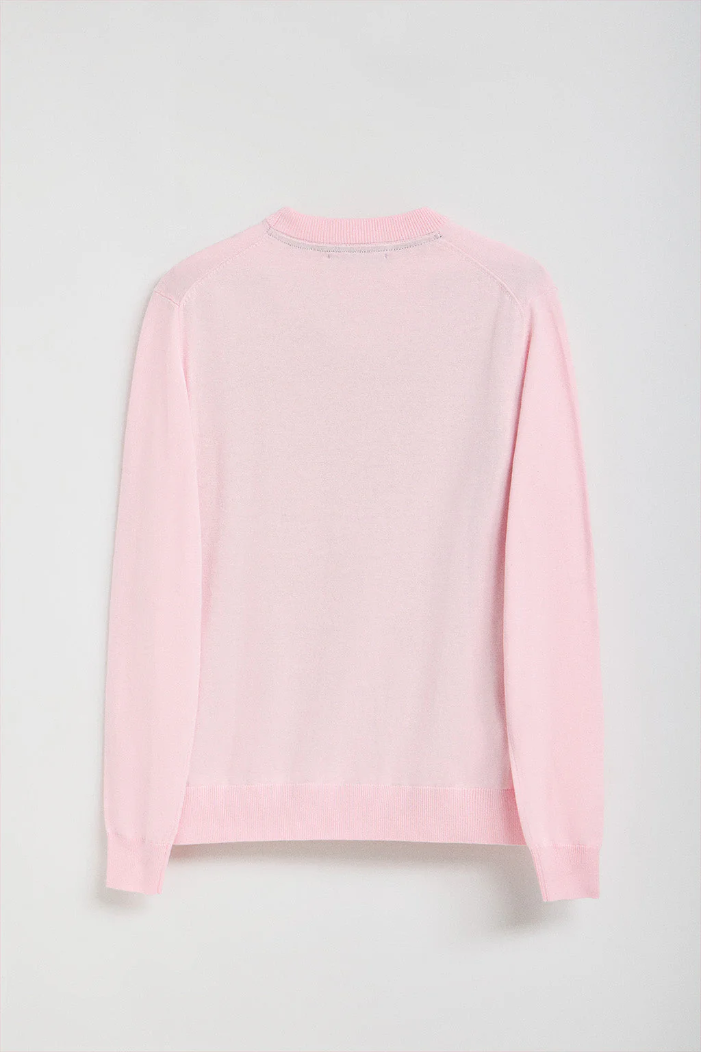 Jersey de punto rosa con cuello redondo y logo bordado Rigby Go - Image 9