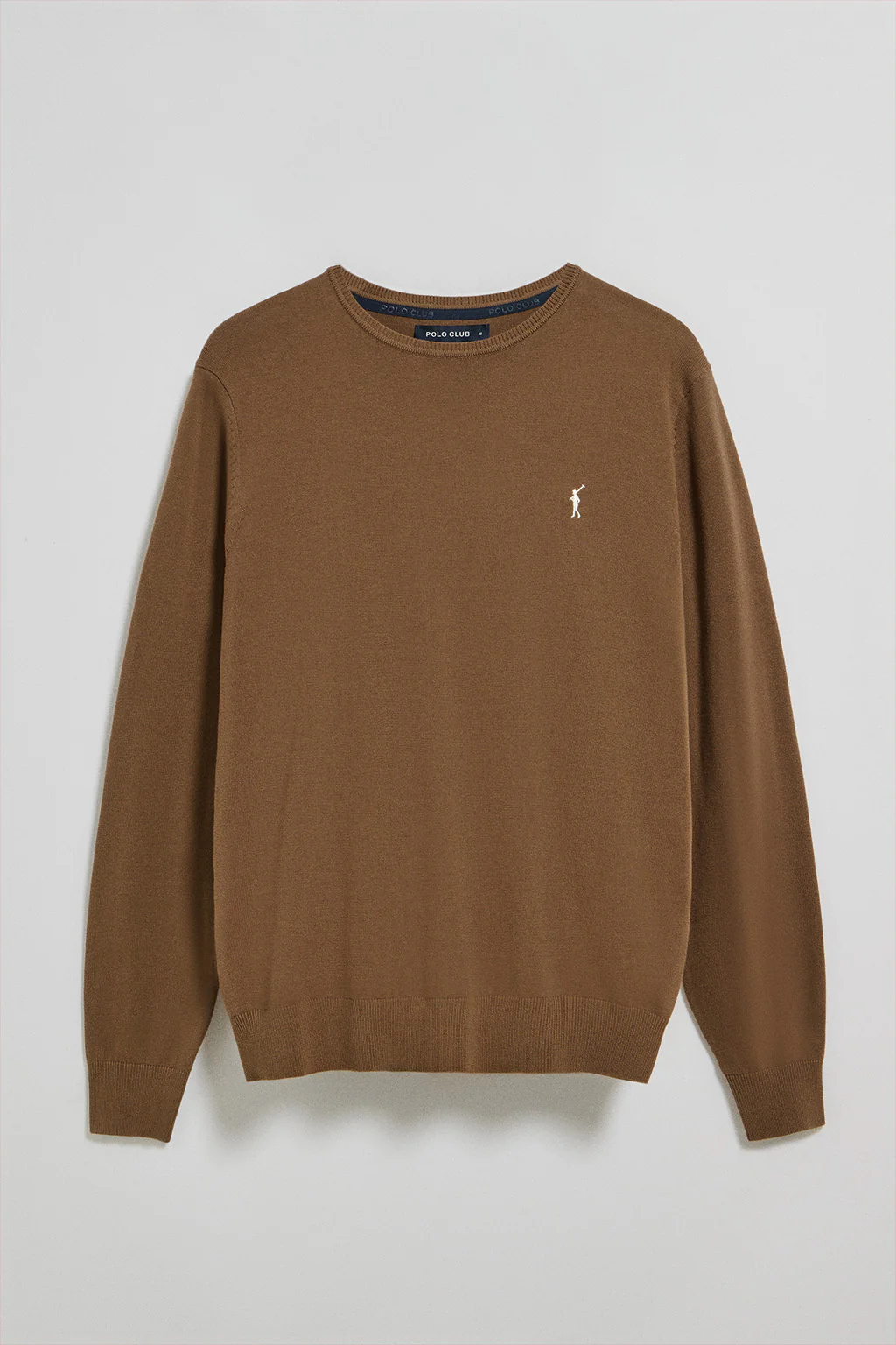 Jersey color moca de punto con cuello redondo y bordado Rigby Go - Image 5