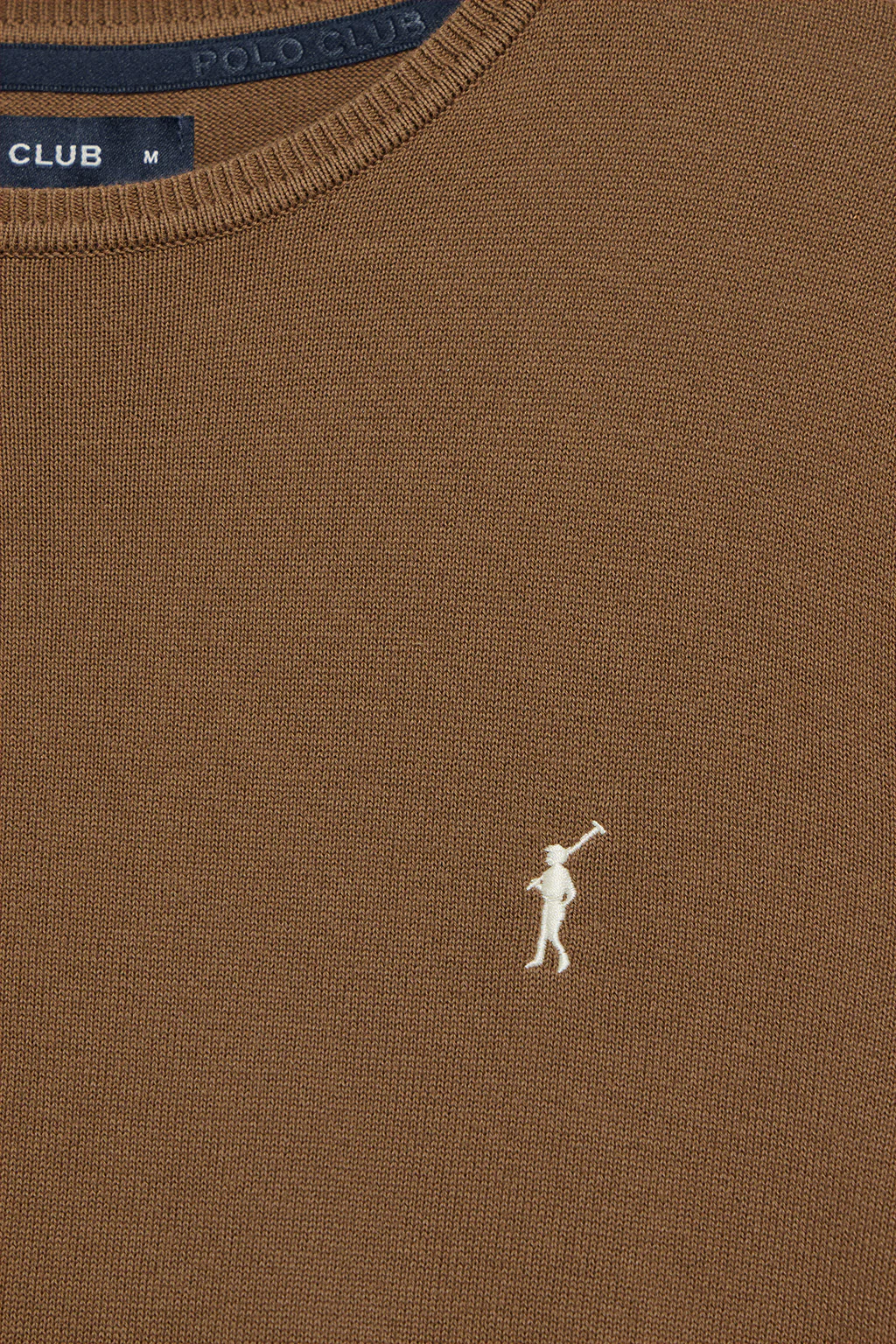 Jersey color moca de punto con cuello redondo y bordado Rigby Go - Image 6