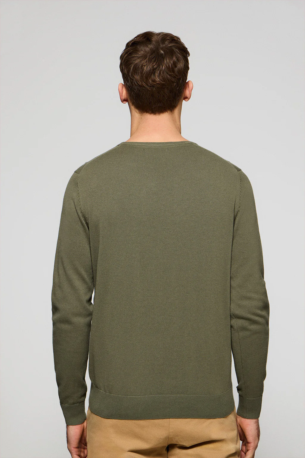 Jersey verde claro de punto con cuello redondo y bordado Rigby Go - Image 4