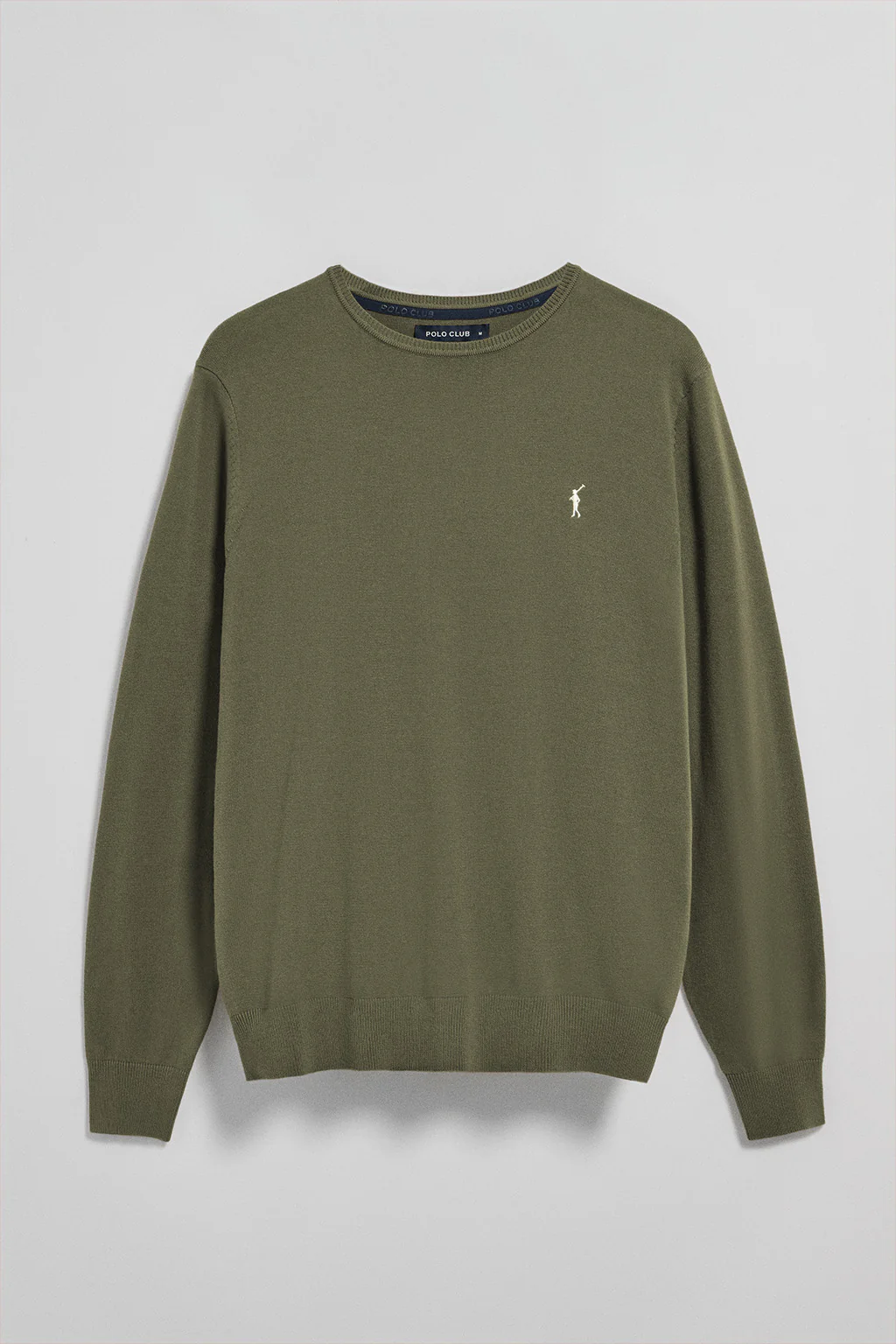 Jersey verde claro de punto con cuello redondo y bordado Rigby Go - Image 5