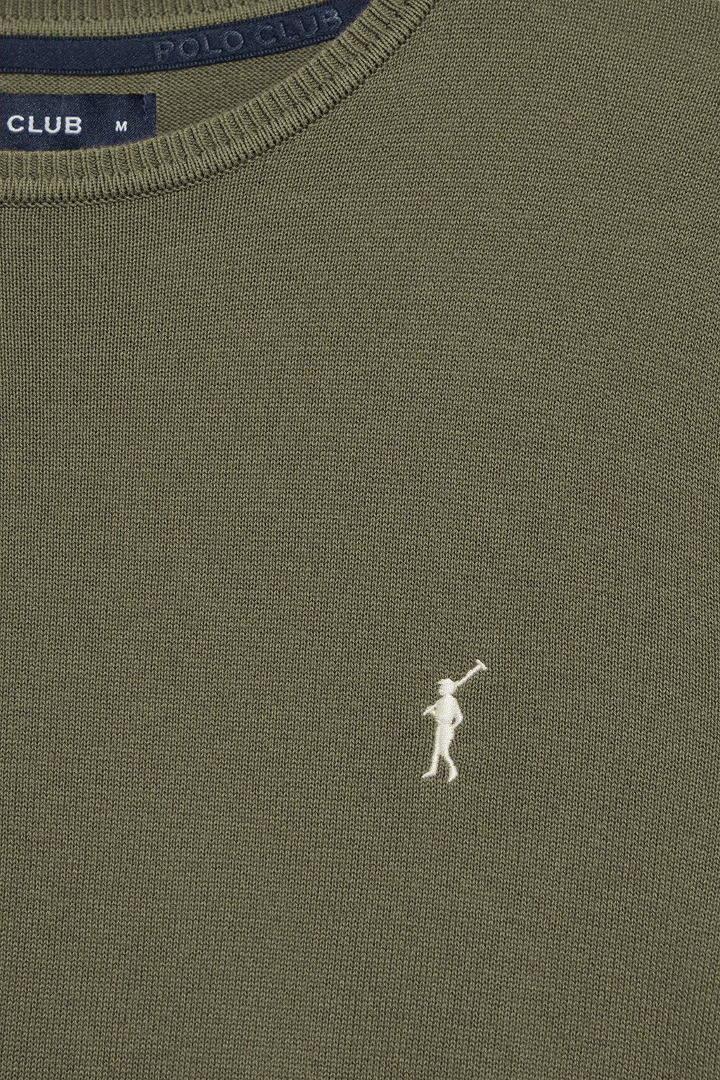 Jersey verde claro de punto con cuello redondo y bordado Rigby Go - Image 6
