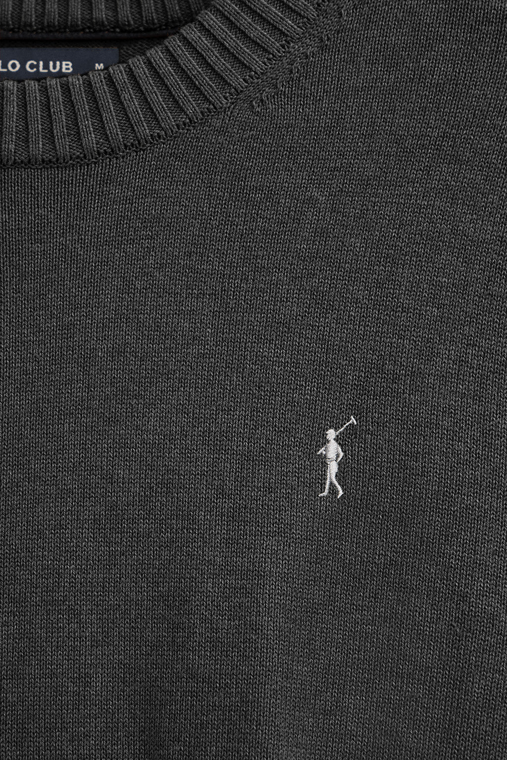 Jersey gris oscuro vigoré de mezcla de lana y bordado Rigby Go - Image 6