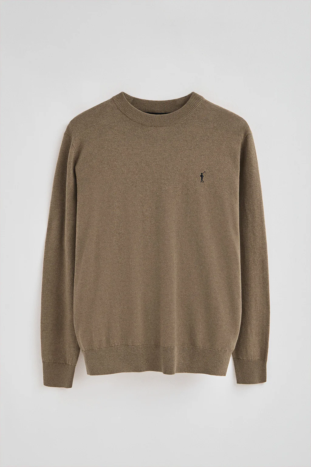Jersey marrón oscuro vigoré de mezcla de lana y bordado Rigby Go - Image 5