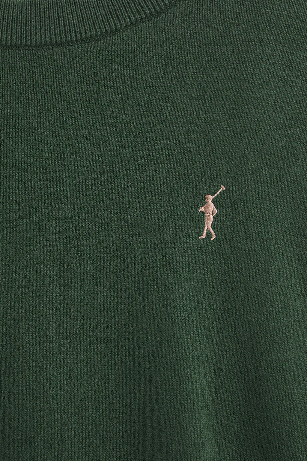 Jersey verde lodo de cuello redondo con mezcla de lana y bordado Rigby Go - Image 6