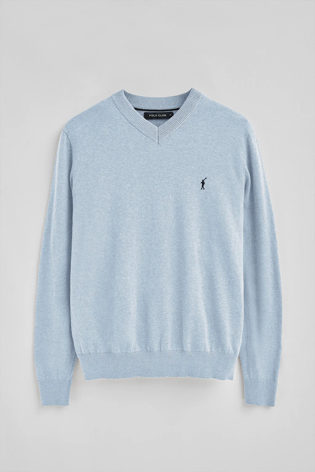 Jersey azul claro vigoré de algodón con cuello de pico y bordado Rigby Go - Image 5