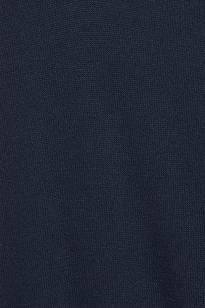 Jersey de punto azul marino con cuello de pico y bordado Rigby Go - Image 10