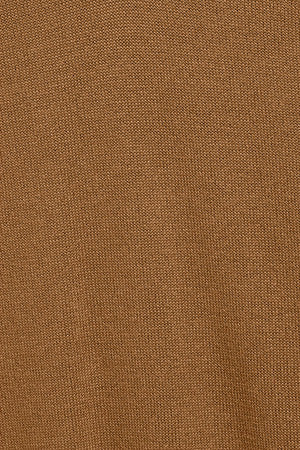 Jersey de punto color camel con cuello de pico y bordado Rigby Go - Image 9