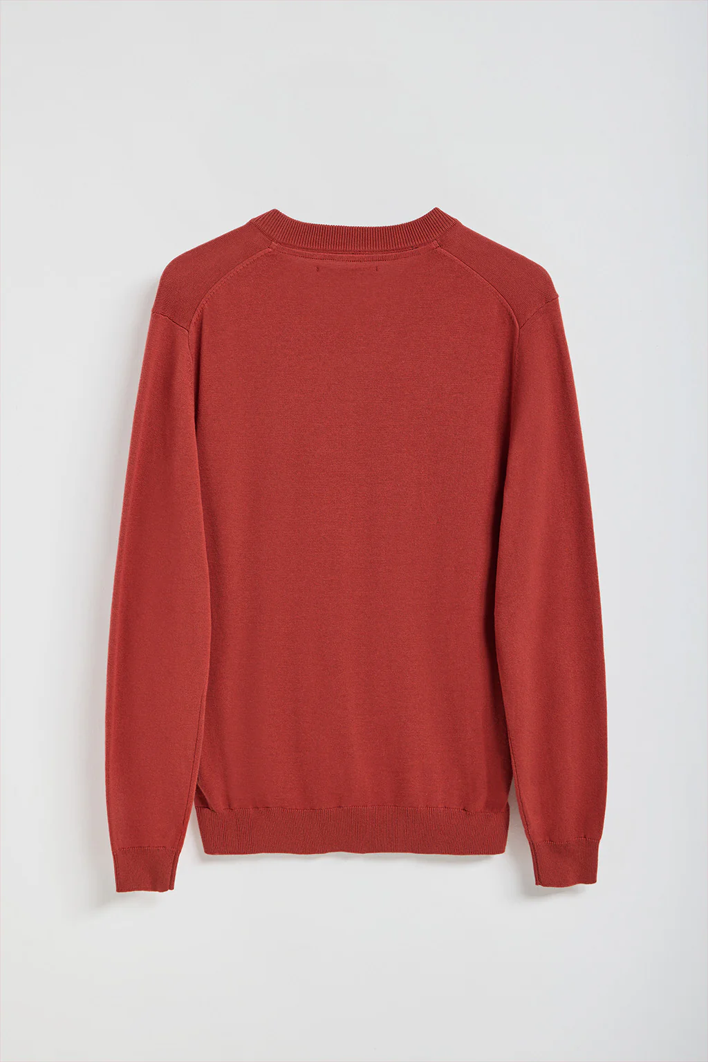 Jersey de punto rojo con cuello de pico y bordado Rigby Go - Image 9