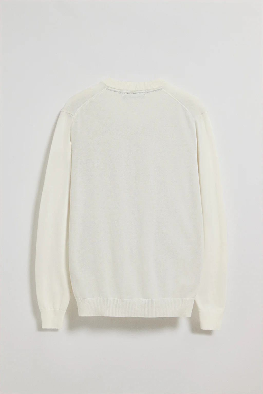 Jersey beige de punto con cuello de pico y bordado Rigby Go - Image 7