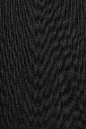 Jersey negro de punto con cuello de pico y bordado Rigby Go - Image 9