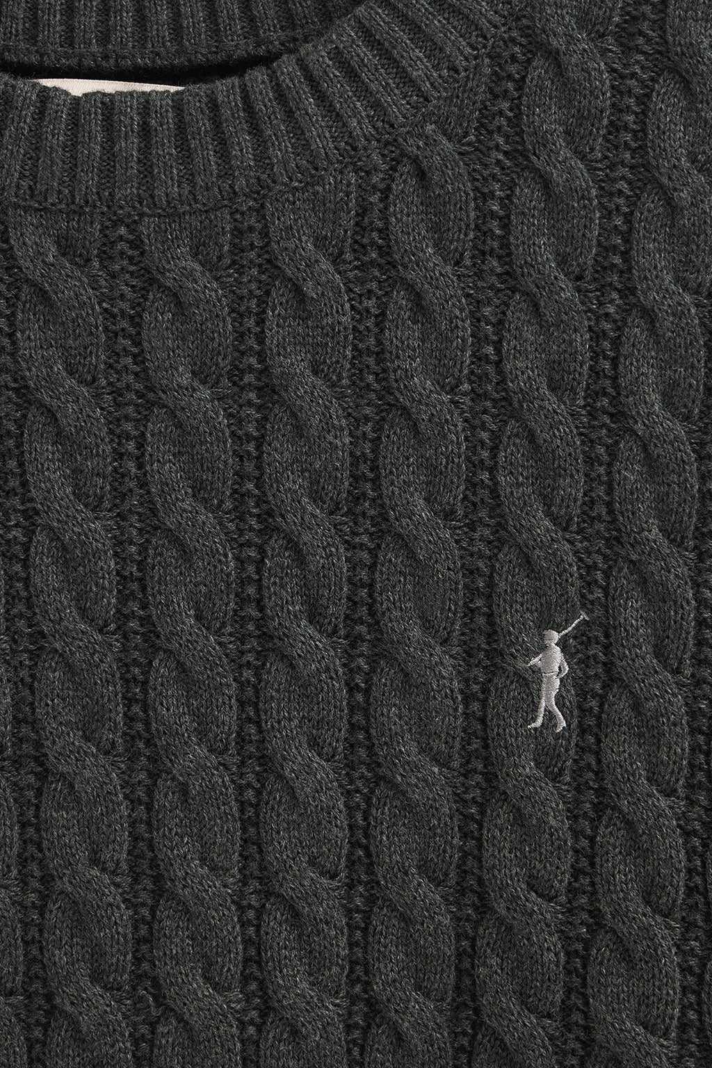 Chaleco de punto trenzado gris oscuro vigoré Polo Club - Image 6