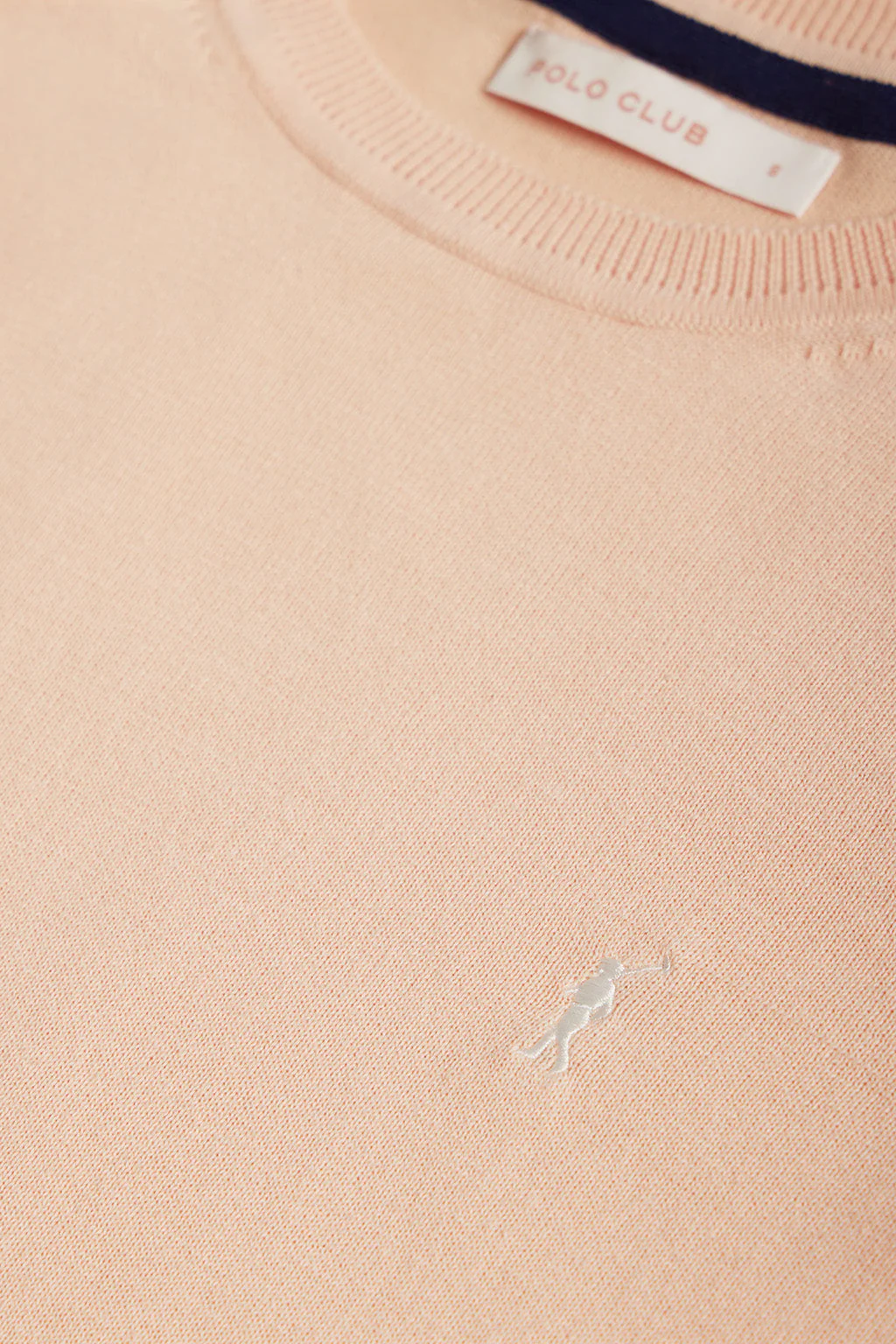 Jersey color melocotón de punto básico con cuello redondo y logo Rigby Go - Image 7