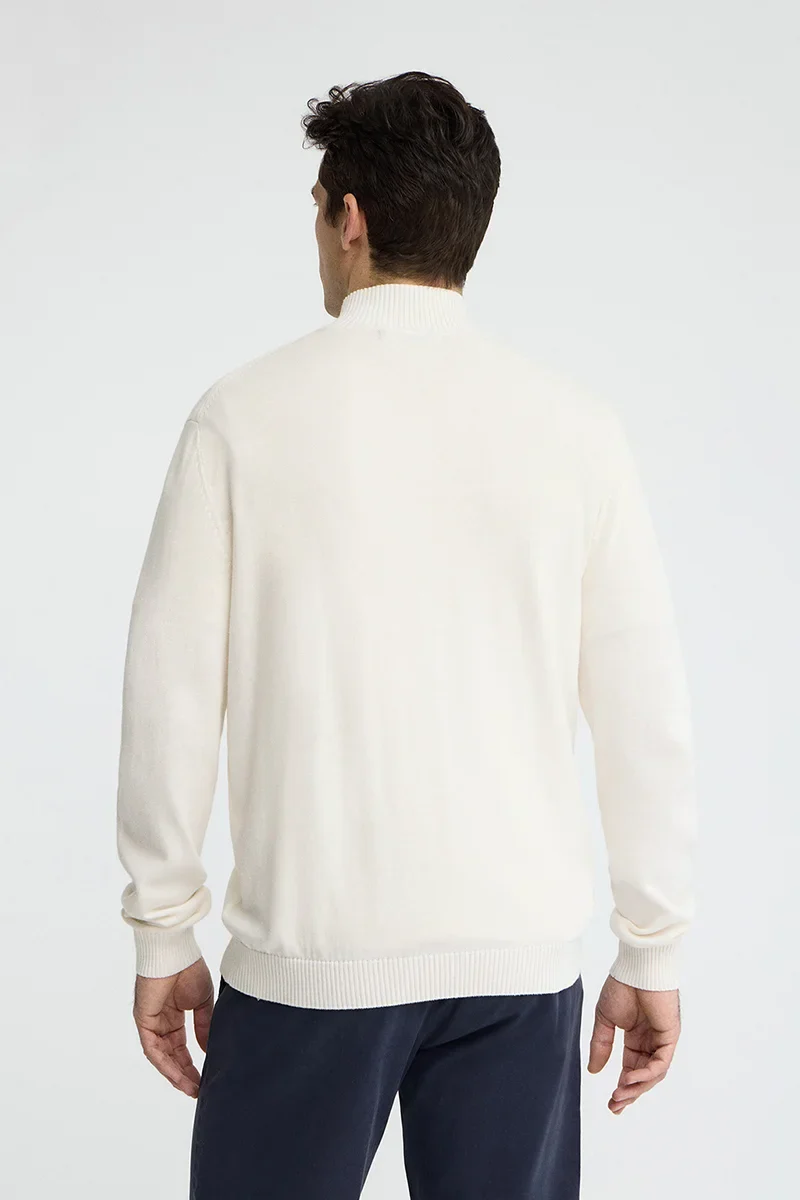 Jersey color crudo de cuello cremallera con logo Rigby Go - Image 5