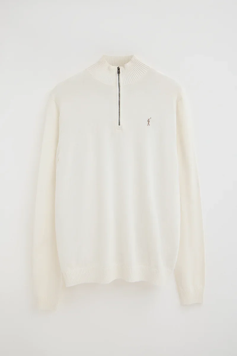Jersey color crudo de cuello cremallera con logo Rigby Go - Image 6
