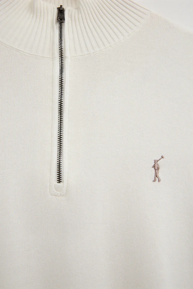 Jersey color crudo de cuello cremallera con logo Rigby Go - Image 7
