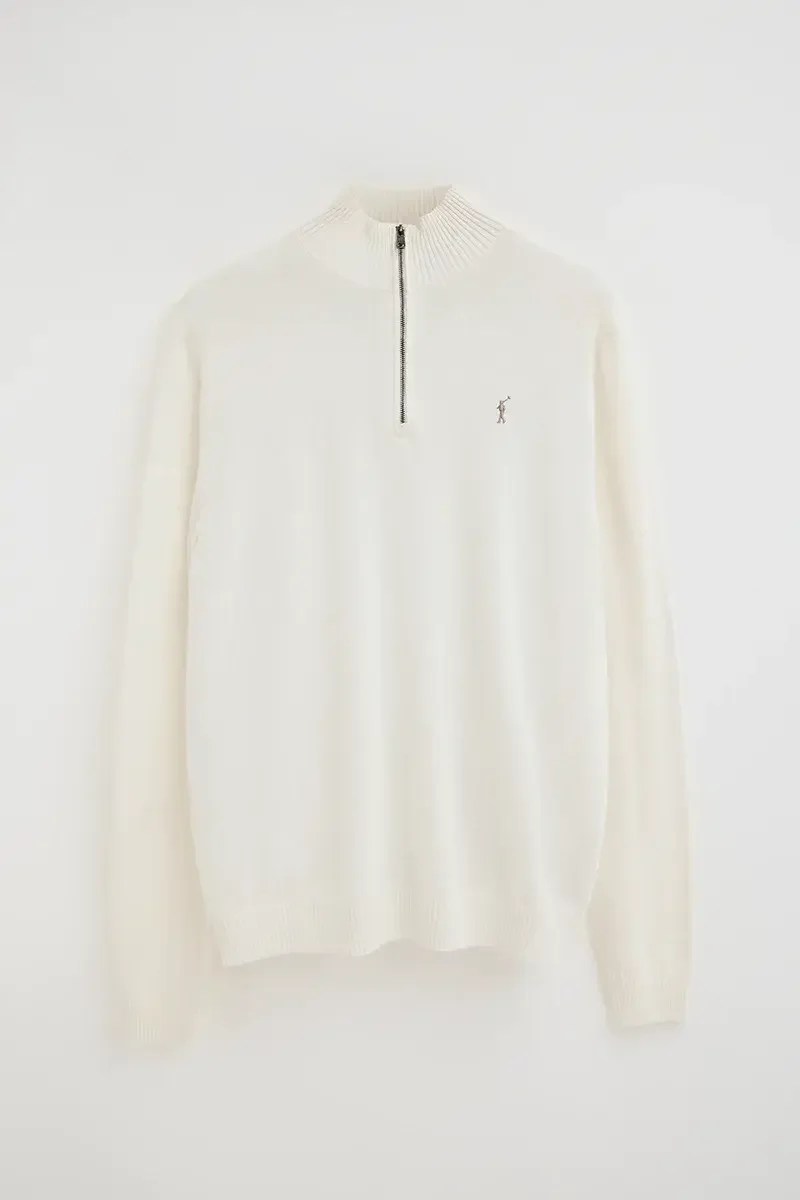 Jersey color crudo de cuello cremallera con logo Rigby Go - Image 9