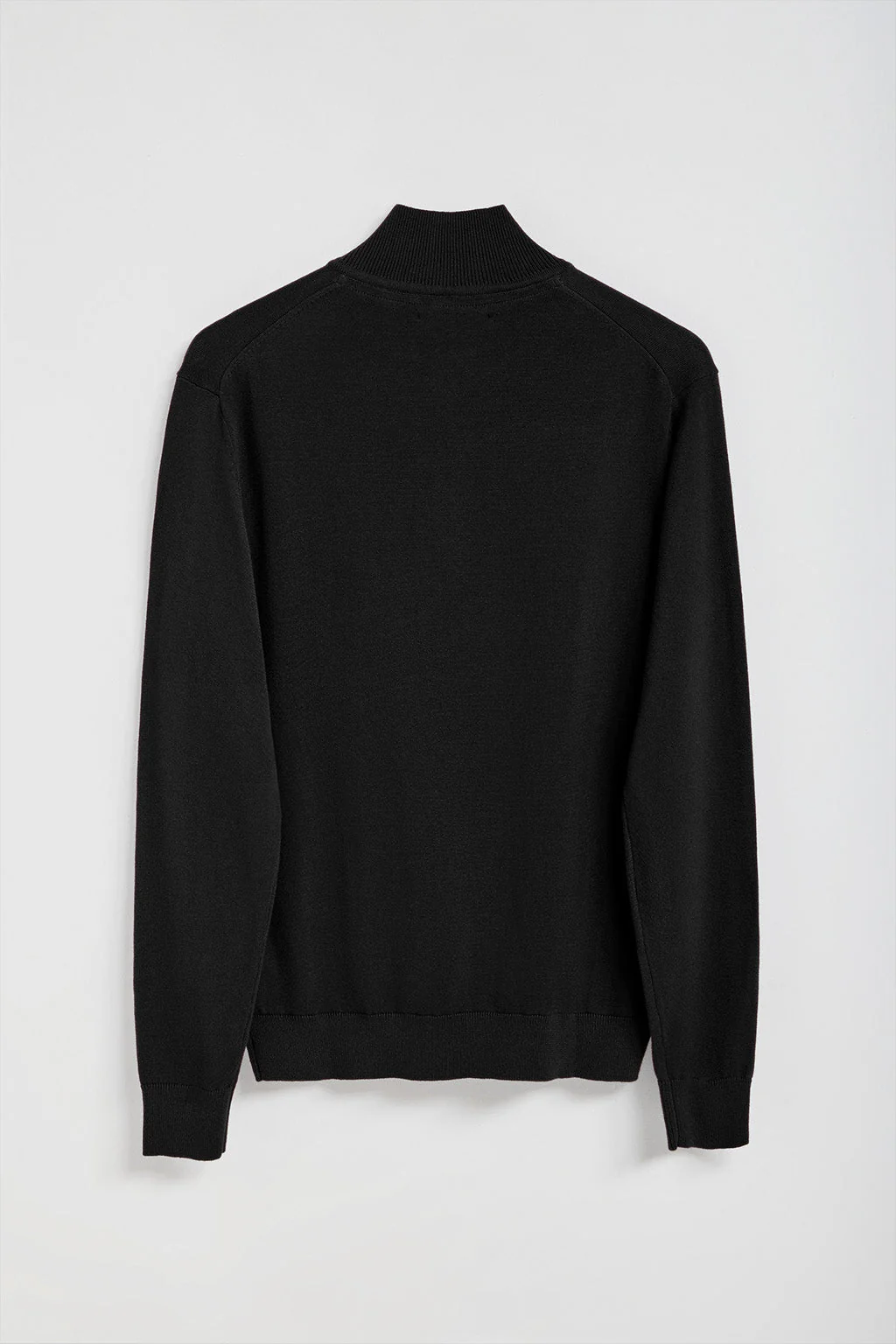 Jersey de punto negro con cremallera y logo bordado Rigby Go - Image 7