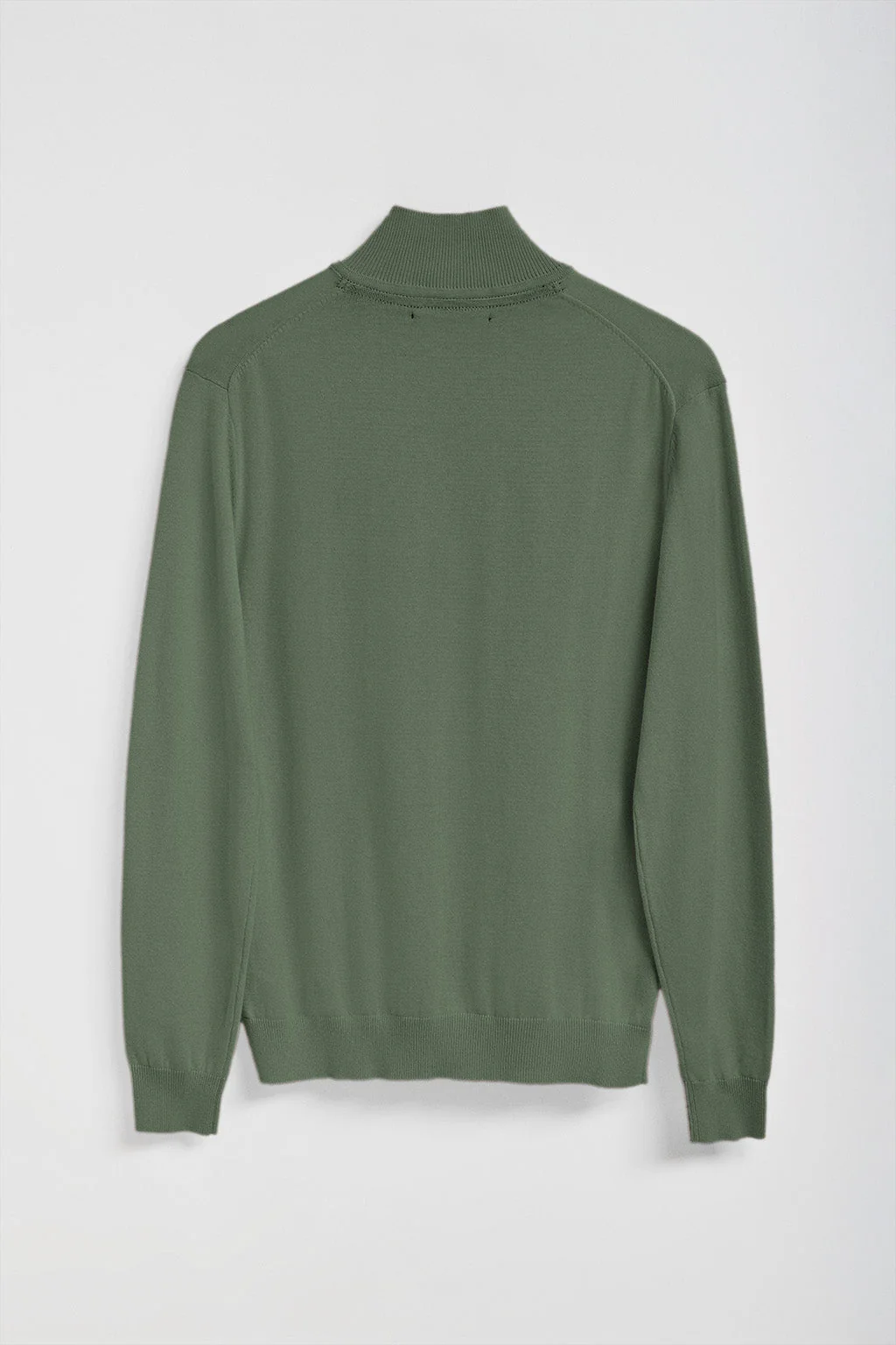 Jersey de punto verde con cremallera y logo bordado Rigby Go - Image 7