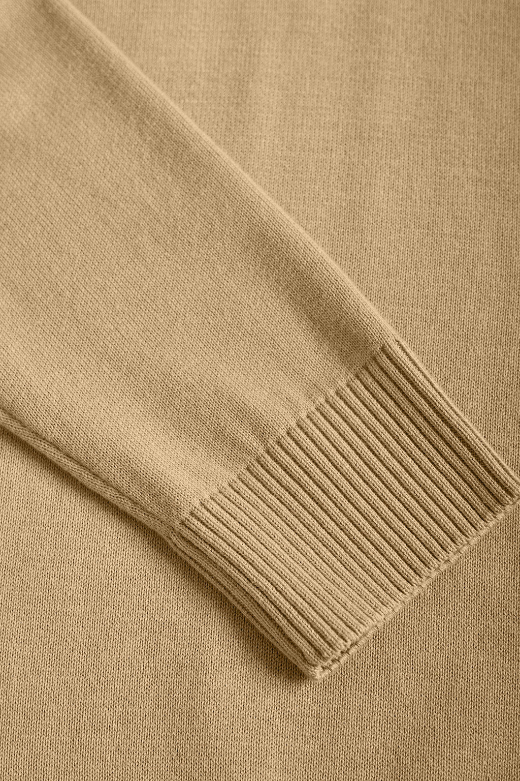 Jersey color camel de punto de cuello subido y cremallera y logo Rigby Go - Image 8