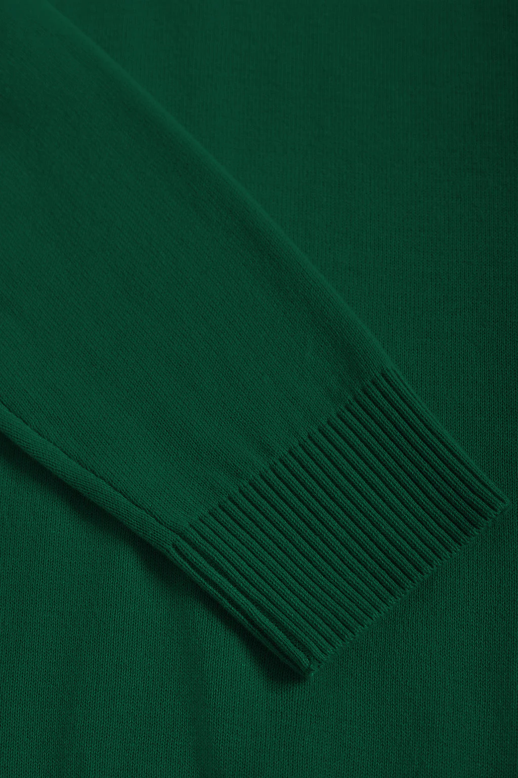 Jersey verde botella de punto de cuello subido y cremallera y logo Rigby Go - Image 7