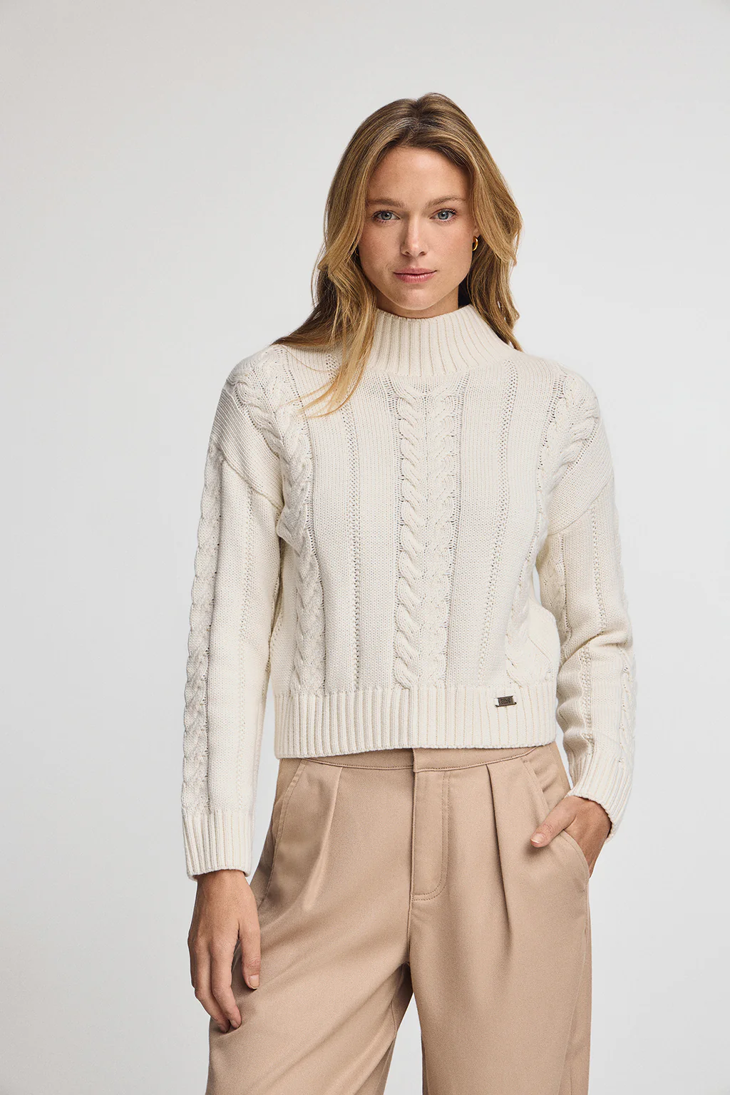 Jersey color crudo Serena de punto grueso