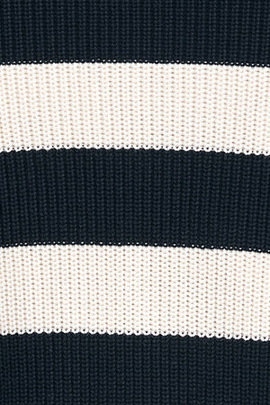 Jersey de rayas azul marino y color crudo con parche náutico Polo Club - Image 10