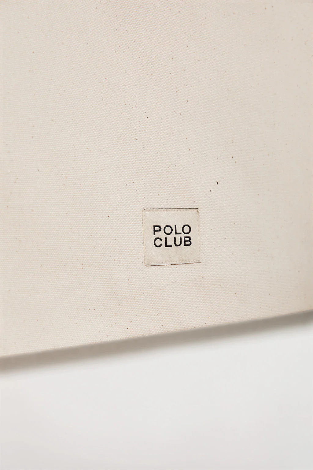 Tote bag beige con logo Polo Club - Image 3