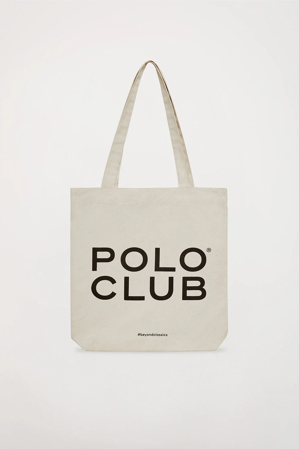 Tote bag beige con logo Polo Club - Image 6