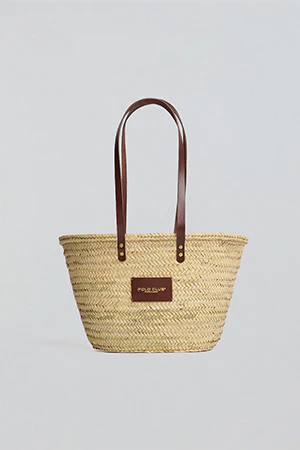 Capazo mediano color natural con logo Polo Club - Image 5