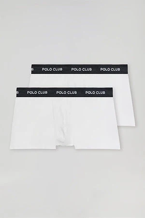 Pack de dos boxers blancos con logotipo Polo Club - Image 5