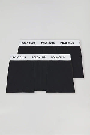 Pack de dos boxers negros con logotipo Polo Club - Image 5
