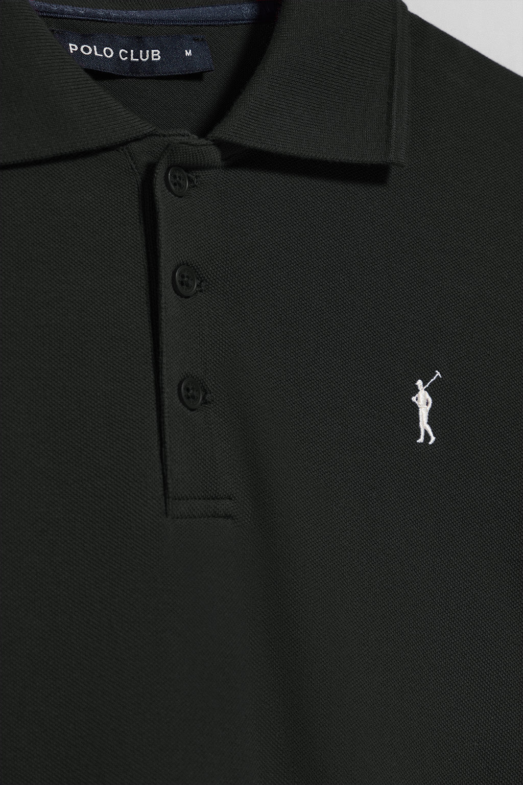 Pack de tres polos de tres botones negro, azul marino y blanco con logo Rigby Go - Image 11